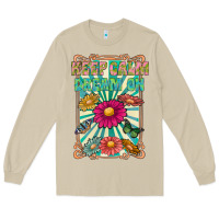 Mushroom keep calm dream on Long Sleeve Tee - CowhideDigitalArt
