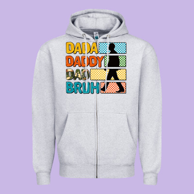 Dada Daddy Dad Bruh Zipper Hoodie Designed By Adodesignshop