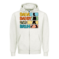 Oatmeal Heather dada daddy dad bruh Zipper Hoodie - AdoDesignShop