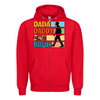 Red dada daddy dad bruh Zipper Hoodie - AdoDesignShop