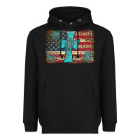 Black flag and turquoise cross Heavyweight Hoodie - AdoDesignShop