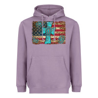 Lavender flag and turquoise cross Heavyweight Hoodie - AdoDesignShop
