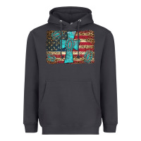Smoke flag and turquoise cross Heavyweight Hoodie - AdoDesignShop
