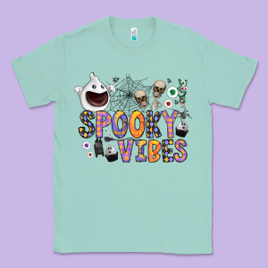 Spooky Vibes Classic Tee Designed By Cowhidedigitalart