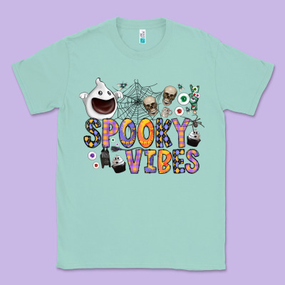 Spooky Vibes Classic Tee Designed By Cowhidedigitalart
