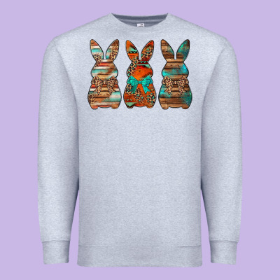 Western Easter Bunnies Premium Sweatshirt Designed By Jasminsmagicworld