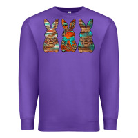 Purple western easter bunnies Premium Sweatshirt - Jasminsmagicworld