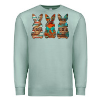 Seafoam western easter bunnies Premium Sweatshirt - Jasminsmagicworld