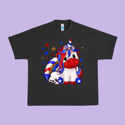 Urban Heavy Tee 4th of july american unicorn