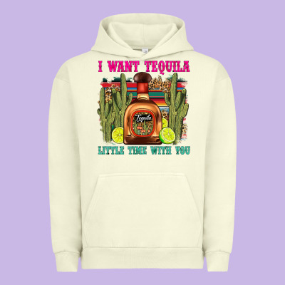 I Want Tequila Little Time With You Urban Hoodie Designed By Lillyallendesigns