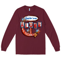 Burgundy leave me alone anti valentines day Long Sleeve Tee - FaDigitalArtStudio