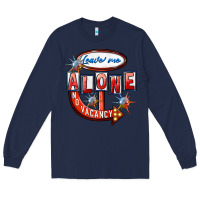Navy leave me alone anti valentines day Long Sleeve Tee - FaDigitalArtStudio