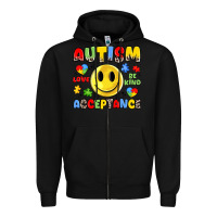 Black autism acceptance Zipper Hoodie - JahusDesignShop