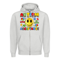 Dove Grey autism acceptance Zipper Hoodie - JahusDesignShop