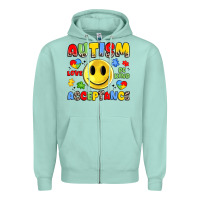 Seafoam autism acceptance Zipper Hoodie - JahusDesignShop