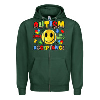Sports Green autism acceptance Zipper Hoodie - JahusDesignShop
