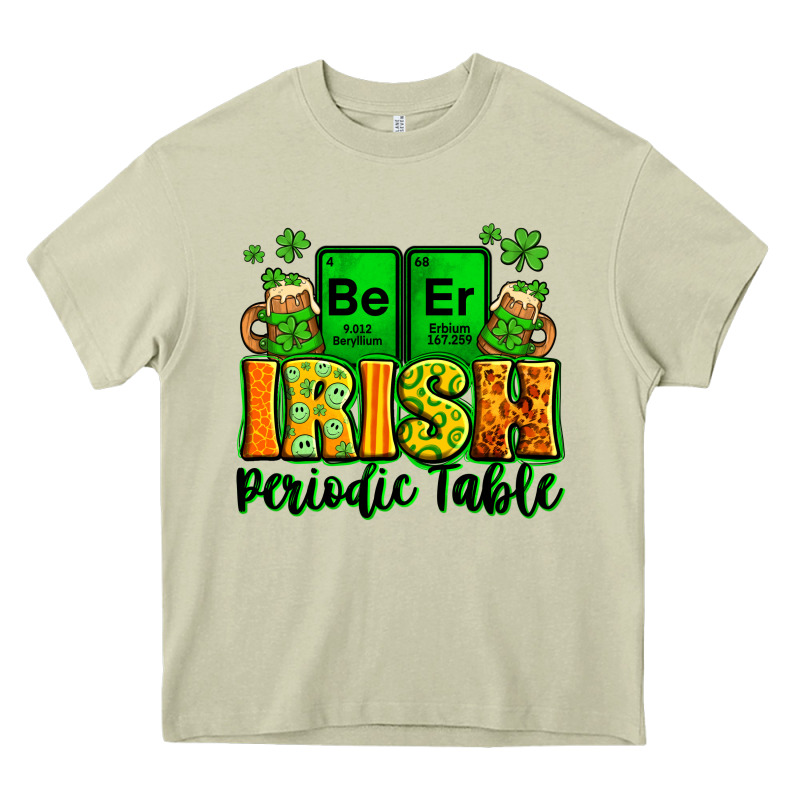 Beer Irish Periodic Table St. Patrick's Heavy Core Tee by LillyAllenDesigns | Teevron