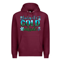 Burgundy baby its cold outside Premium Hoodie - NancyCooperArtShop