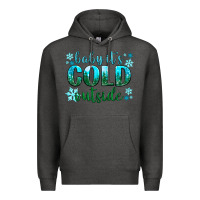 Charcoal Heather baby its cold outside Premium Hoodie - NancyCooperArtShop