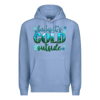Colony Blue baby its cold outside Premium Hoodie - NancyCooperArtShop