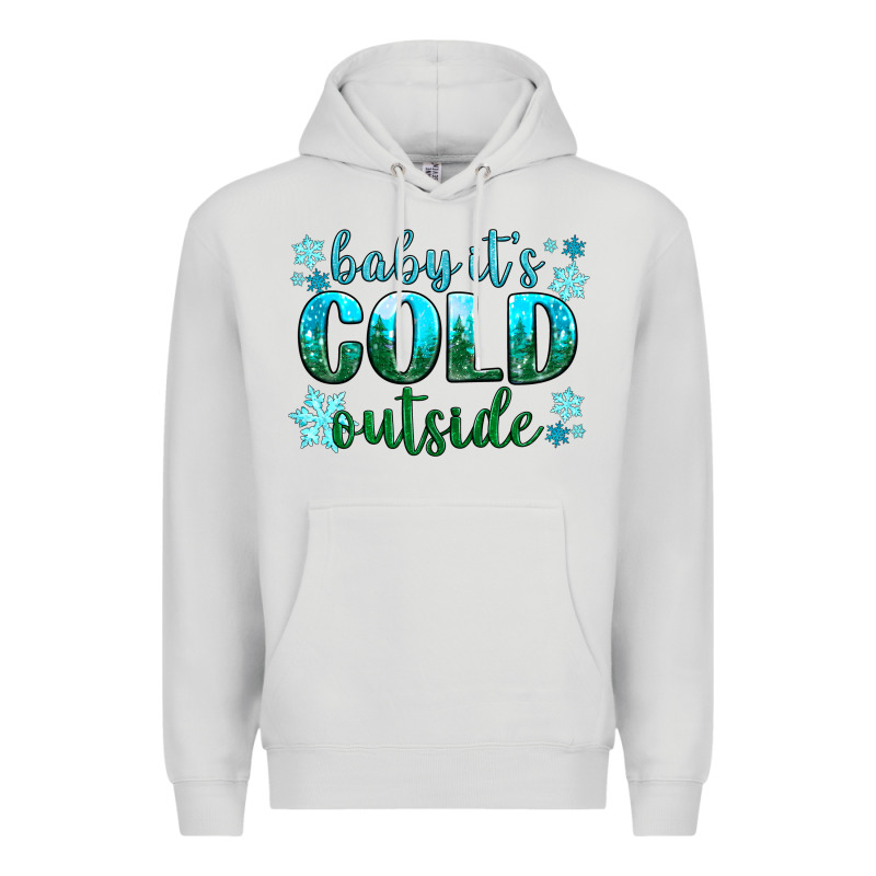 Baby Its Cold Outside Premium Hoodie by NancyCooperArtShop | Teevron