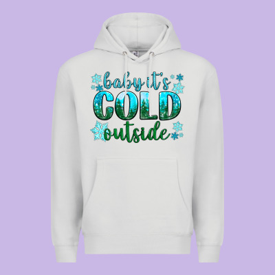 Baby Its Cold Outside Premium Hoodie Designed By Nancycooperartshop
