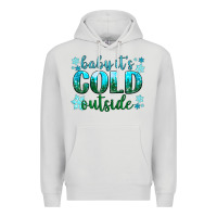 Dove Grey baby its cold outside Premium Hoodie - NancyCooperArtShop