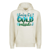 Oatmeal Heather baby its cold outside Premium Hoodie - NancyCooperArtShop