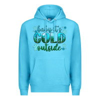 Ocean Blue baby its cold outside Premium Hoodie - NancyCooperArtShop