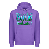 Purple baby its cold outside Premium Hoodie - NancyCooperArtShop
