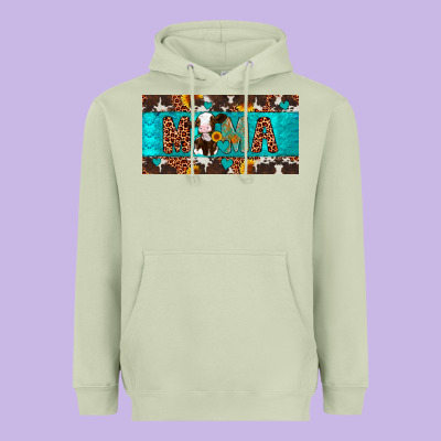 Mama Holstein Cow License Plate Heavyweight Hoodie Designed By Artiststas