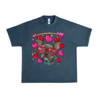 Midnight Navy valentine's day french bulldog puppy Urban Heavy Tee - RanaPortraitStore