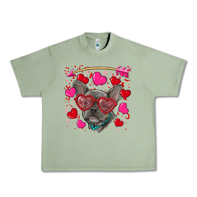 Valentine's Day French Bulldog Puppy Urban Heavy Tee by RanaPortraitStore | Teevron