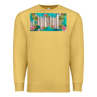 Antique Gold western floral  license plate template Premium Sweatshirt - BarkalooDesign