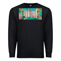 Black western floral  license plate template Premium Sweatshirt - BarkalooDesign