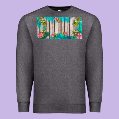 Western Floral  License Plate Template Premium Sweatshirt Designed By Barkaloodesign
