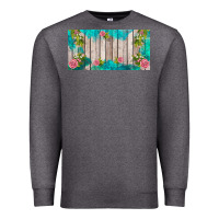 Charcoal Heather western floral  license plate template Premium Sweatshirt - BarkalooDesign
