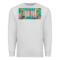 Dove Grey western floral  license plate template Premium Sweatshirt - BarkalooDesign