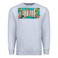 Heather Grey western floral  license plate template Premium Sweatshirt - BarkalooDesign