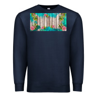 Navy western floral  license plate template Premium Sweatshirt - BarkalooDesign