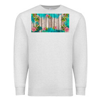 Oatmeal Heather western floral  license plate template Premium Sweatshirt - BarkalooDesign