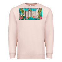 Pale Pink western floral  license plate template Premium Sweatshirt - BarkalooDesign