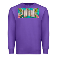 Purple western floral  license plate template Premium Sweatshirt - BarkalooDesign