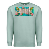 Seafoam western floral  license plate template Premium Sweatshirt - BarkalooDesign