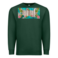 Sports Green western floral  license plate template Premium Sweatshirt - BarkalooDesign