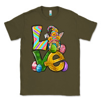 Army Green Love gnome Easter Classic Tee - Neo Western