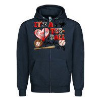 Navy it's a tee ball kinda day Zipper Hoodie - JahusDesignShop
