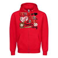 Red it's a tee ball kinda day Zipper Hoodie - JahusDesignShop