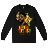 Black juneteenth living freeish since 1865 Long Sleeve Tee - HRA Design Shop