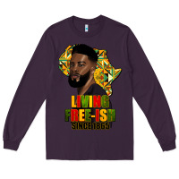 Plum juneteenth living freeish since 1865 Long Sleeve Tee - HRA Design Shop